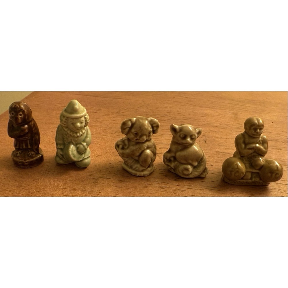 Vintage Lot Of 5 Wade Whimsies Figures England. Circus Figures‎ 1.5" EUC